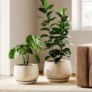 Set of 2 Ceramic Planters