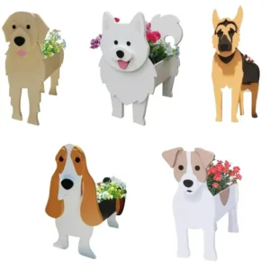 Dog Shaped Planter Garden Flower Pot
