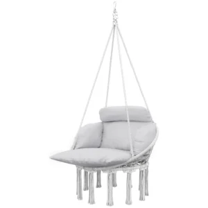 Hammock Chair with Cushion, Macrame Swing Chair